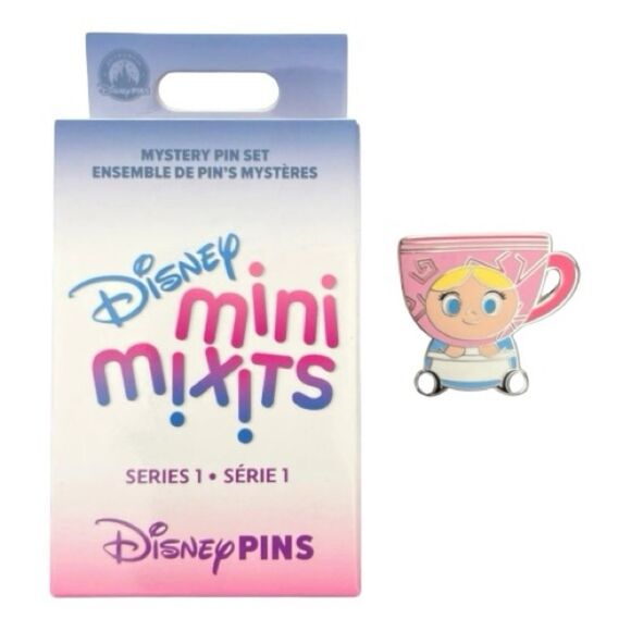 Disney 2025 Mini MixIts Mix Its Mystery Alice Pink Teacup Hat Disney Pin - Picture 2 of 5